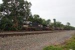 NS 4484 takes train 570 West with coal empties